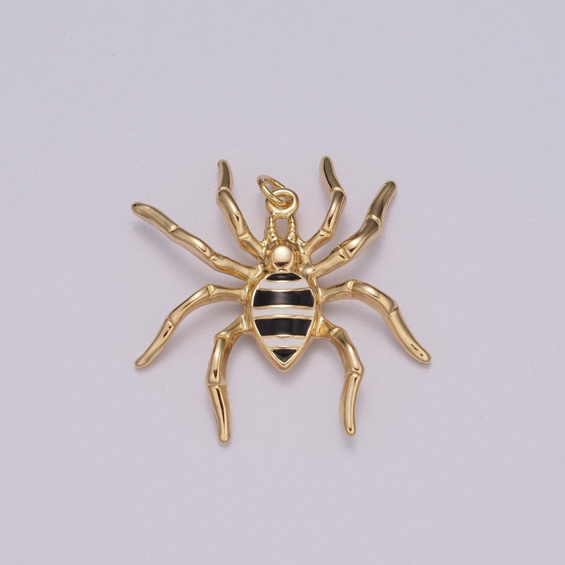 Big Black Spider Charm Pendant | Enamel Spider Charm | Halloween Enamel Pendants | Halloween Inspired Spider Charms | Black Spider Charm, M-789