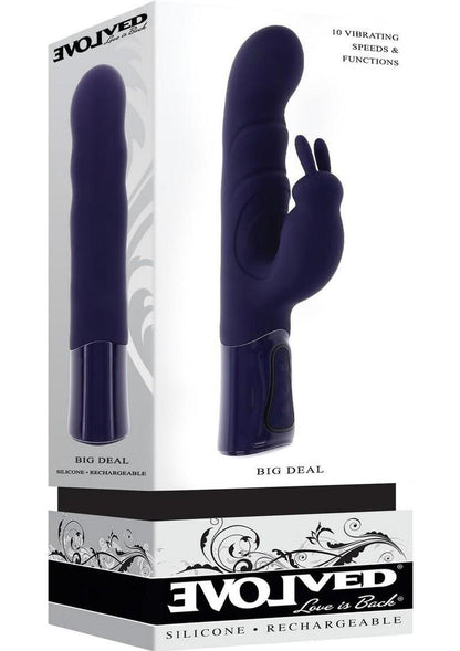 Big Deal Girthy Rechargeable Silicone Rabbit Vibrator