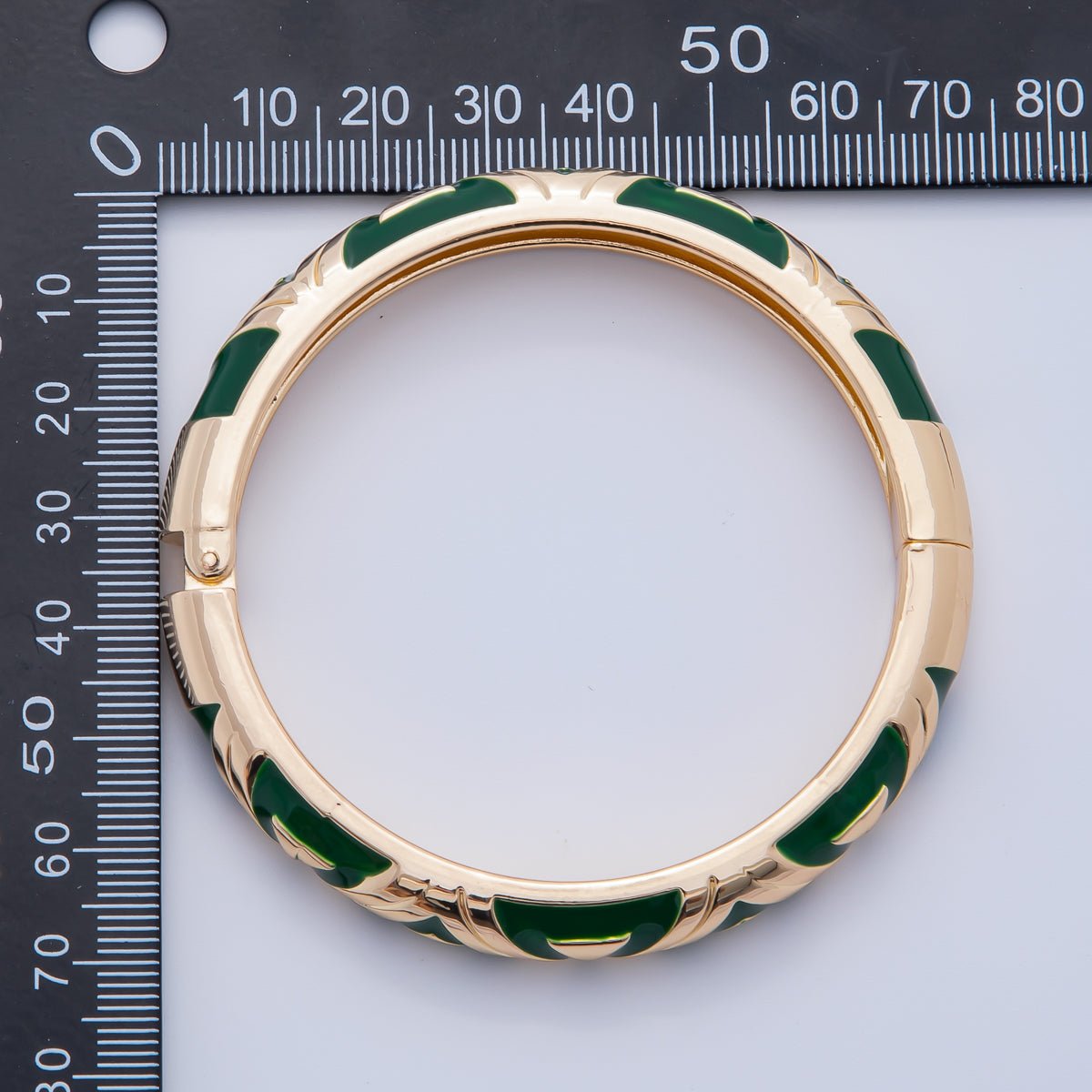 18K Gold Filled Summer Multicolor Enamel Bangle Bracelet | WA-03338 ~ WA-03353