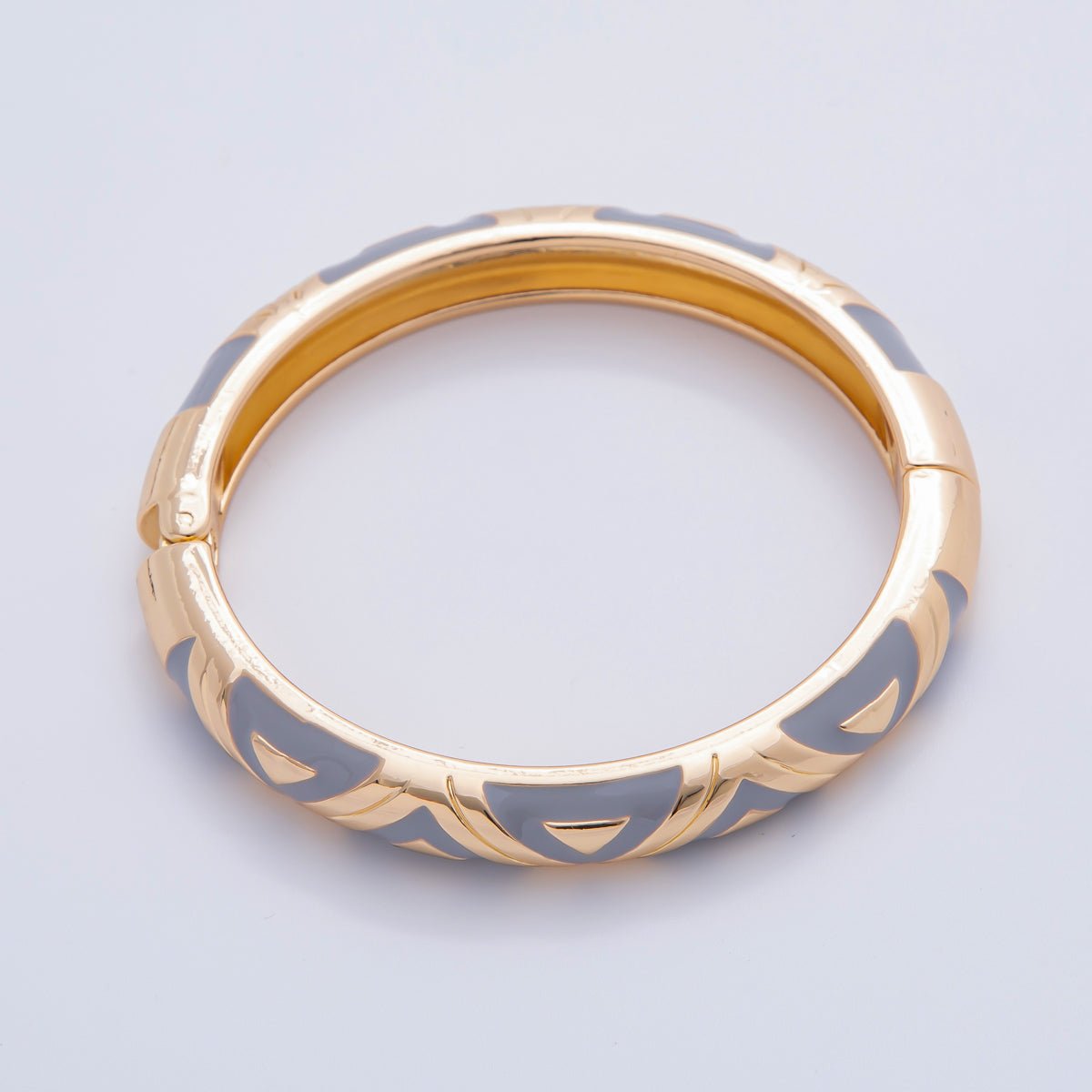 18K Gold Filled Summer Multicolor Enamel Bangle Bracelet | WA-03338 ~ WA-03353