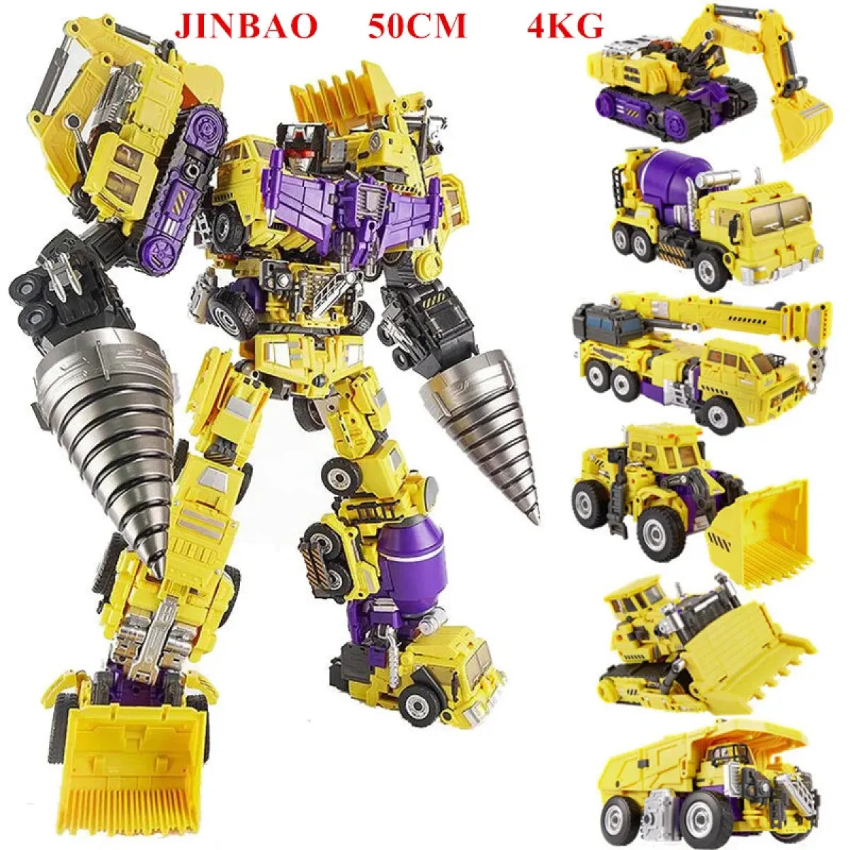 Jinbao 5-in-1 Big Transformation Predaking Anime Robot Action Figure