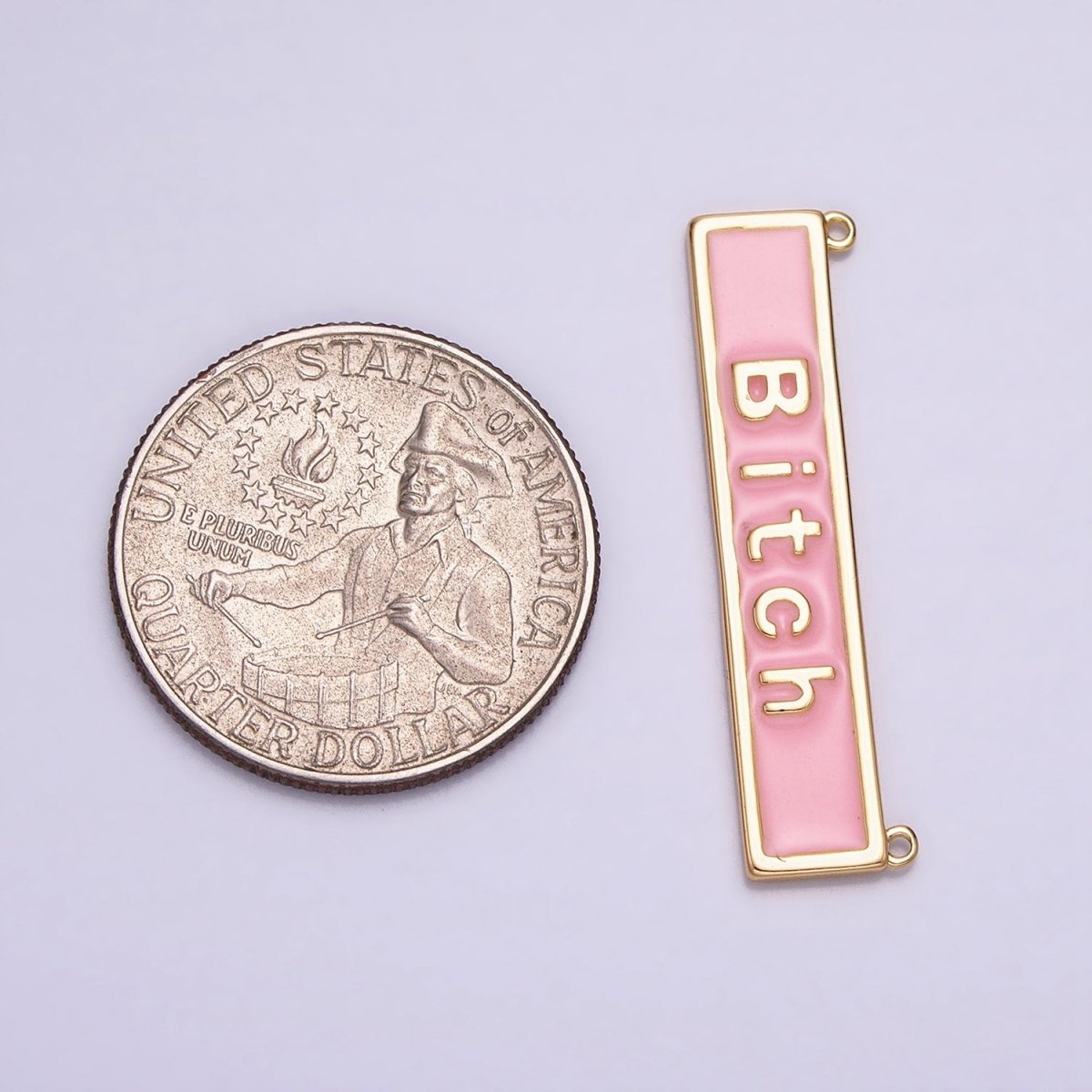 Bitch Word Charm Connectors Pendants in Gold Silver For Funny Novelty Necklace Component Y-832 Y-833