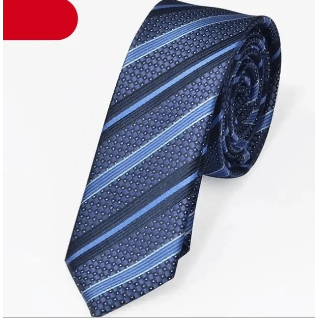 Black Business Dots Printed Polyester Men Necktie Slim Tie Formal Skinny Elegant Office Necktie For Men