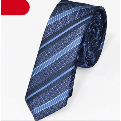 Black Business Dots Printed Polyester Men Necktie Slim Tie Formal Skinny Elegant Office Necktie For Men