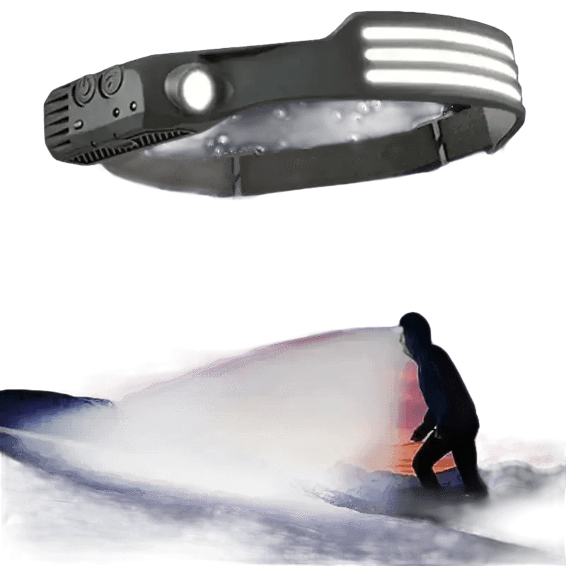 Black Induction Headlamp Cob Led Sensor W689-2