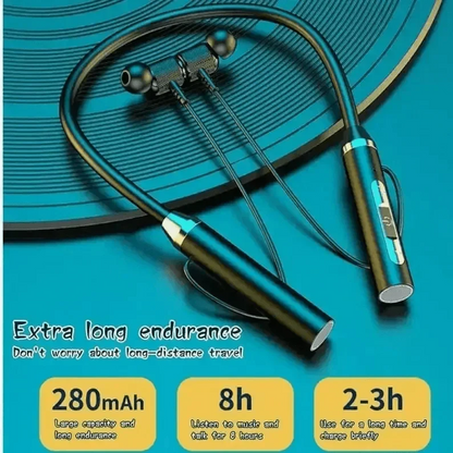 Black Magnetic Wireless Earphones J01 - Bluetooth Samsung Wireless Earphones Portable