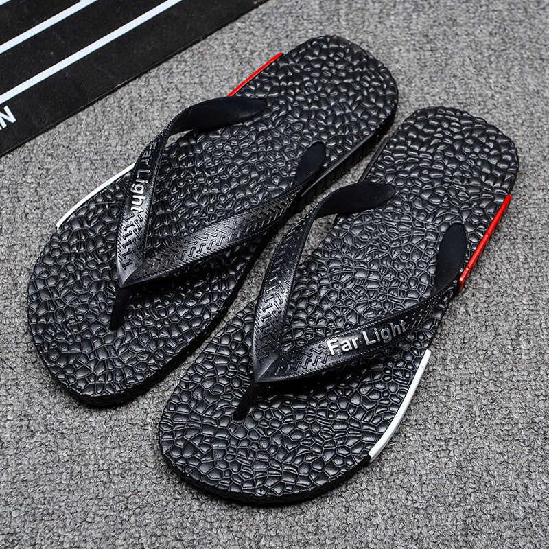 Black Man House Slippers Elegant Flip Flop Pool Slippers Summer Sandals  Men&