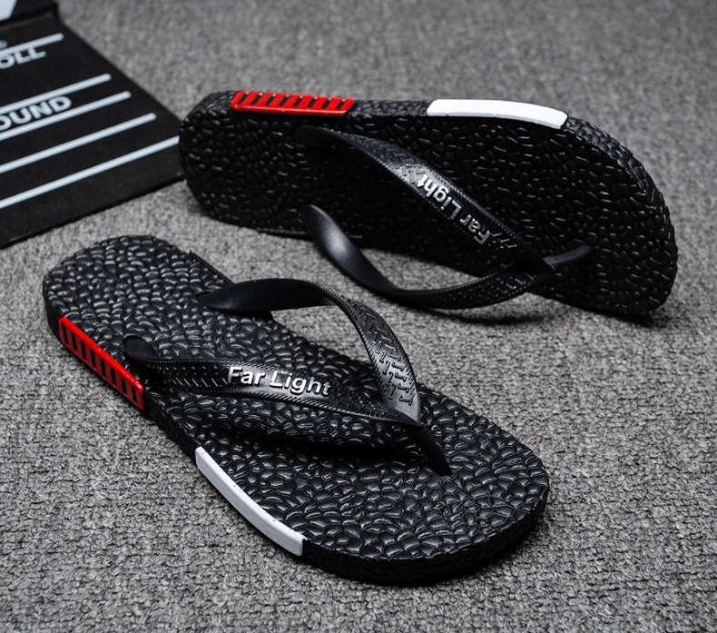Black Man House Slippers Elegant Flip Flop Pool Slippers Summer Sandals  Men&