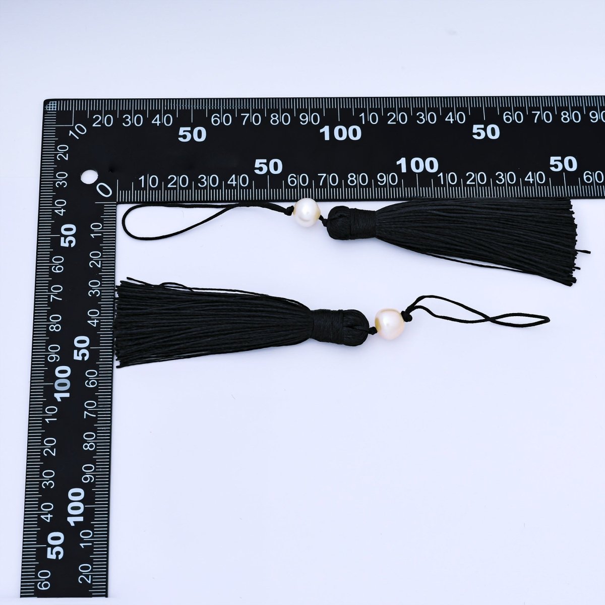 Black Silk Tassel Shell Pearl Decorative Pendant for Fringe Jewelry Accessories | Z1501