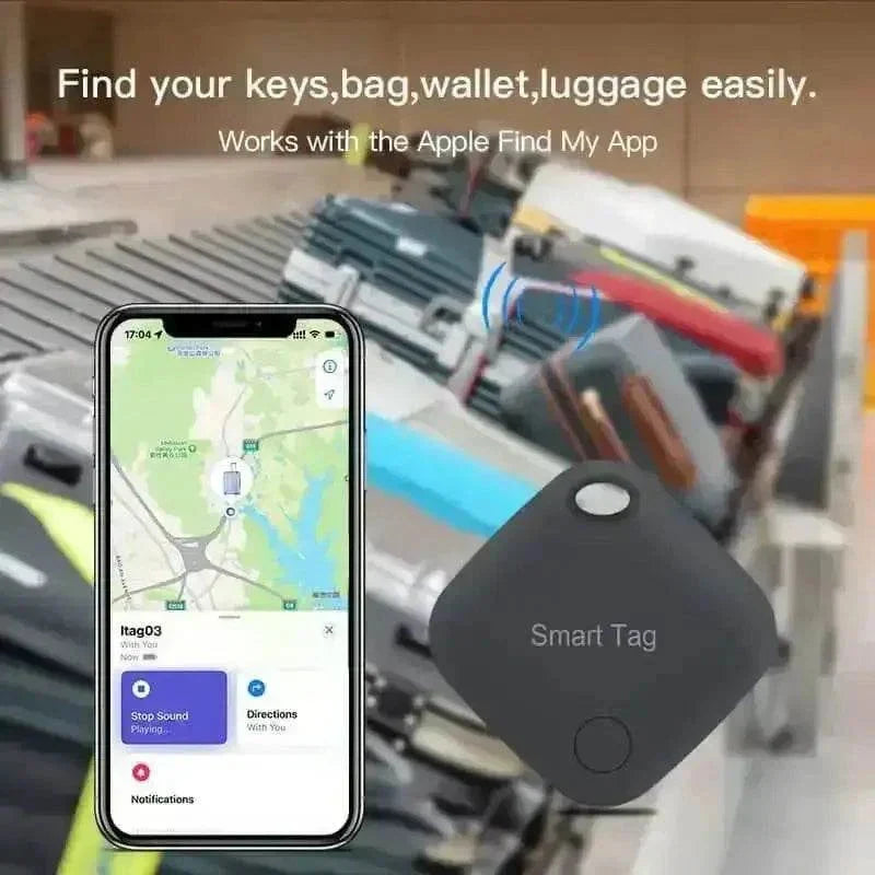 Black Square Bluetooth Long Distance Tracker