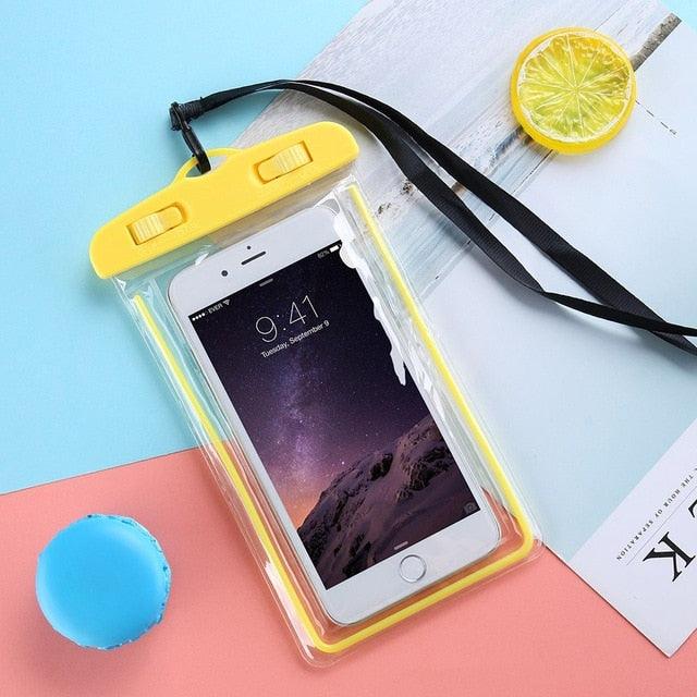 Black Waterproof Mobile Cover Pouch Mobile Case Phone Pouch for iPhone Outdoor Waterproof Phone Case Universal Bag For iPhone 13 12 11 Pro Max Waterproof Phone Pouch Case &amp; Strap