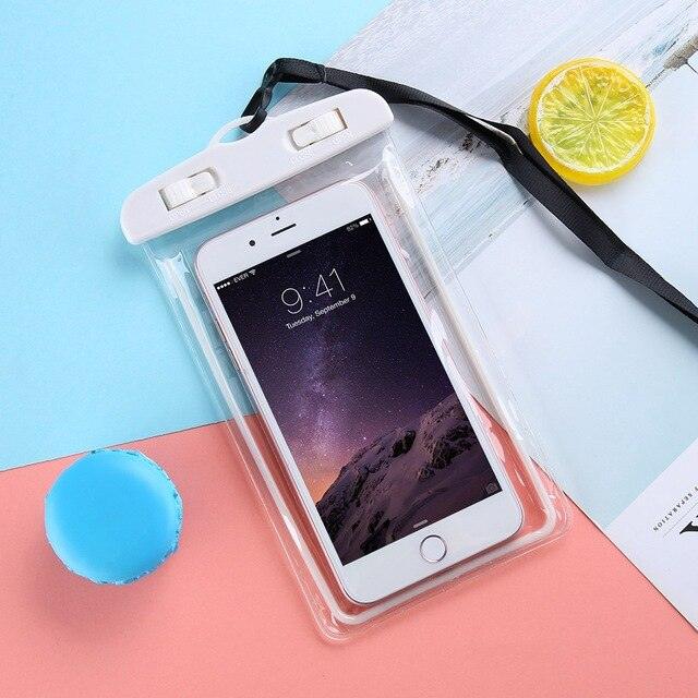 Black Waterproof Mobile Cover Pouch Mobile Case Phone Pouch for iPhone Outdoor Waterproof Phone Case Universal Bag For iPhone 13 12 11 Pro Max Waterproof Phone Pouch Case &amp; Strap