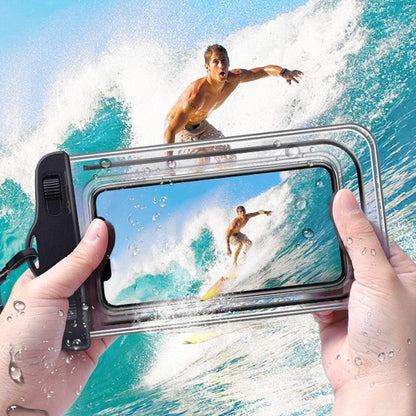 Black Waterproof Mobile Cover Pouch Mobile Case Phone Pouch for iPhone Outdoor Waterproof Phone Case Universal Bag For iPhone 13 12 11 Pro Max Waterproof Phone Pouch Case &amp; Strap