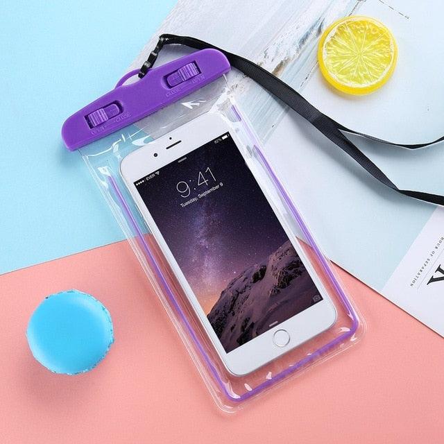 Black Waterproof Mobile Cover Pouch Mobile Case Phone Pouch for iPhone Outdoor Waterproof Phone Case Universal Bag For iPhone 13 12 11 Pro Max Waterproof Phone Pouch Case &amp; Strap