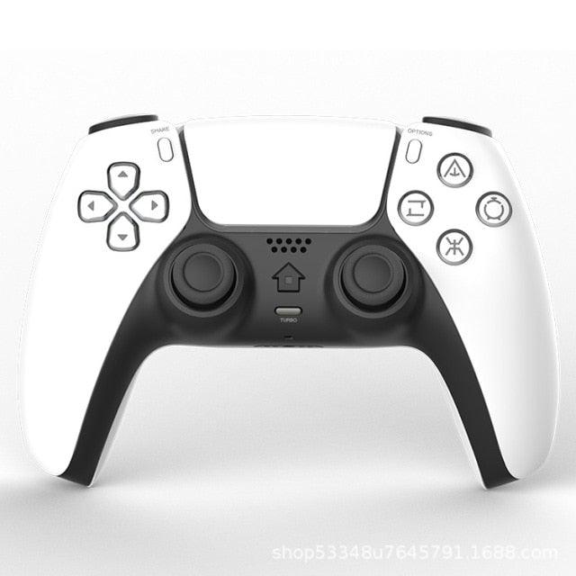 Black White Wireless Dual Sense Double Vibration Joystick Controller Compatible With PC Laptop For Gamers