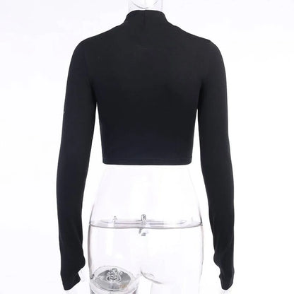"Blessed" Goth Crop Top