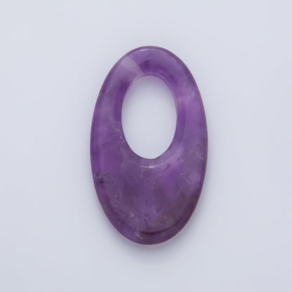 35mm Natural Gemstone Oblong Oval Link Findings | Z1441 - Z1446
