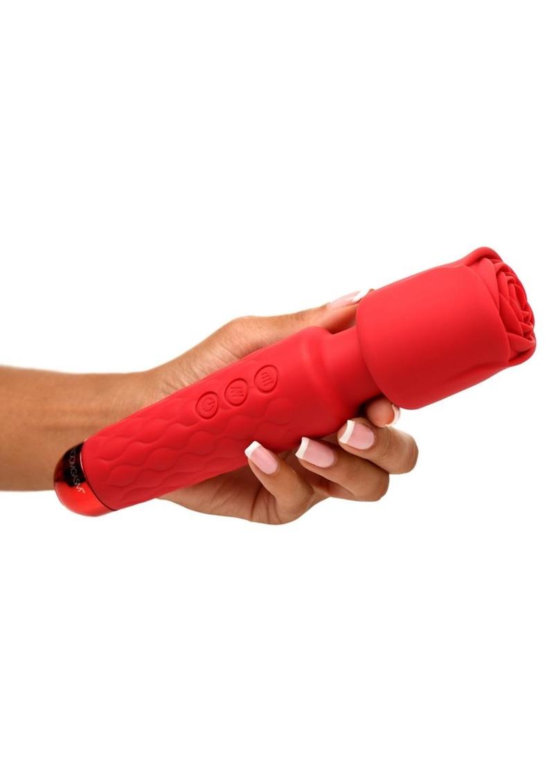 Bloomgasm Pleasure Rose: 10-Speed Wand Rose-Shaped Head