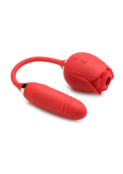 Bloomgasm Romping Rose 10X Suction Rose &amp; Thrusting Vibrator  Vibrator