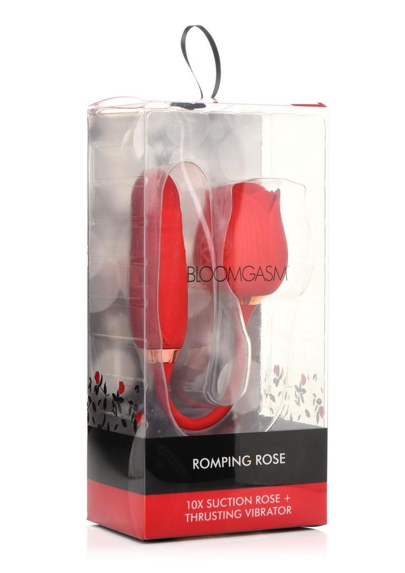 Bloomgasm Romping Rose 10X Suction Rose &amp; Thrusting Vibrator  Vibrator