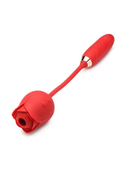 Bloomgasm Romping Rose 10X Suction Rose &amp; Thrusting Vibrator  Vibrator