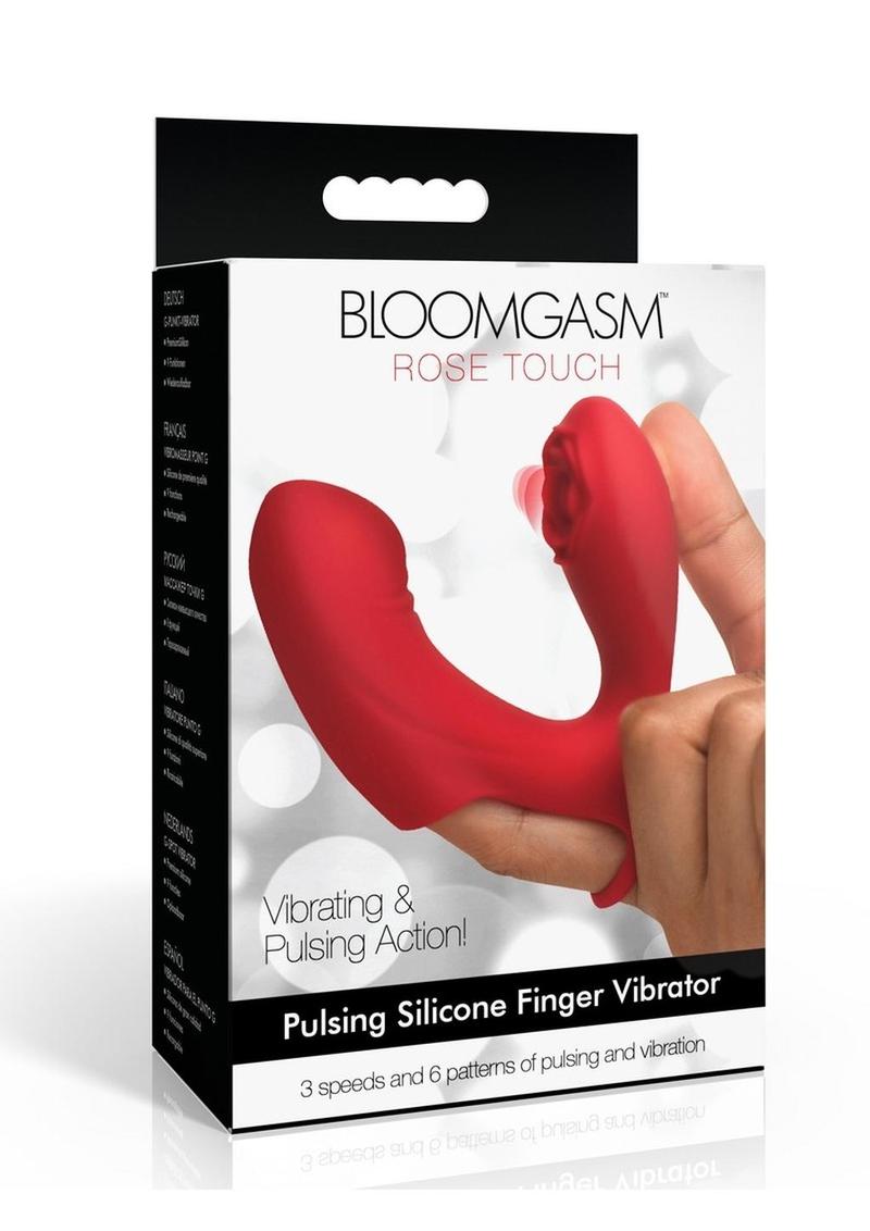 Bloomgasm Rose Touch Pulsing Silicone Finger Vibrator