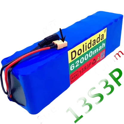Blue 48V 62Ah Lithium Battery Pack 1000W 13S3P