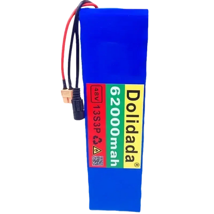 Blue 48V 62Ah Lithium Battery Pack 1000W 13S3P
