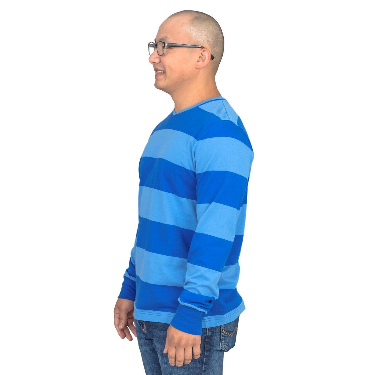 Blue and Detective Halloween Costume  Blue Striped Shirt
