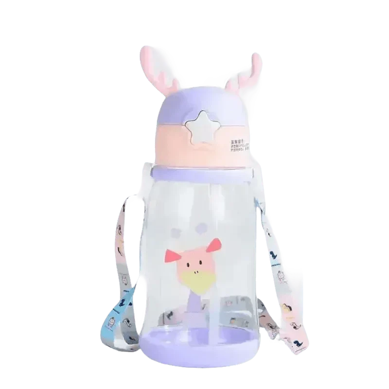 Blue Dinosaur Antler Kids Water Sippy Cup for Kids Creative Cartoon