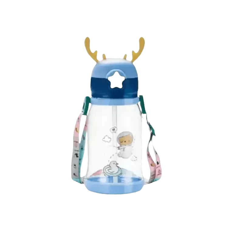 Blue Dinosaur Antler Kids Water Sippy Cup for Kids Creative Cartoon