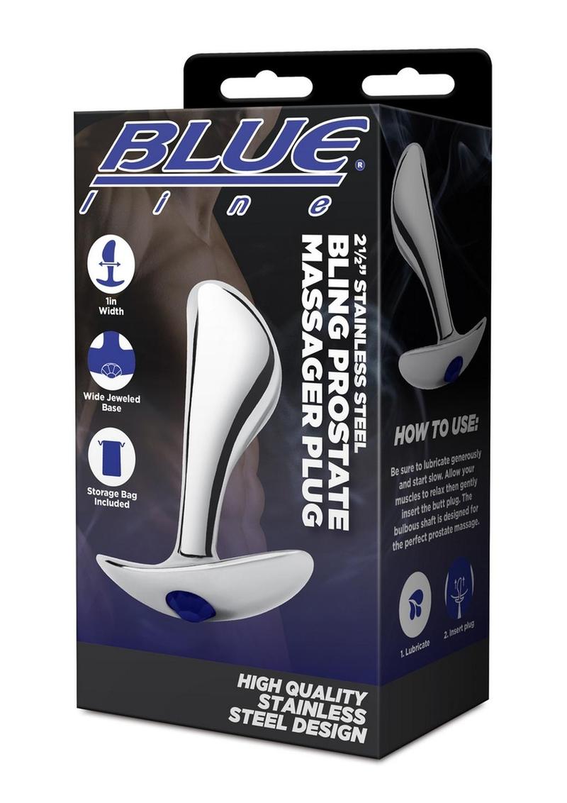 Blue Line Bling Prostate Massager Plug