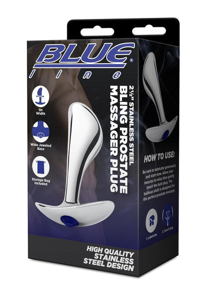 Blue Line Bling Prostate Massager Plug