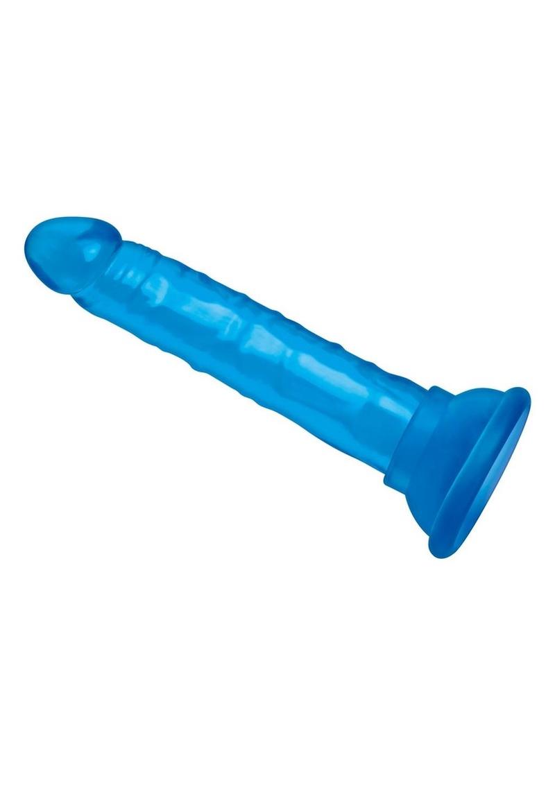 Blue Line Suction Cup Anal Dildo - Blue