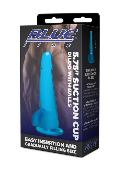 Blue Line Suction Cup Dildo