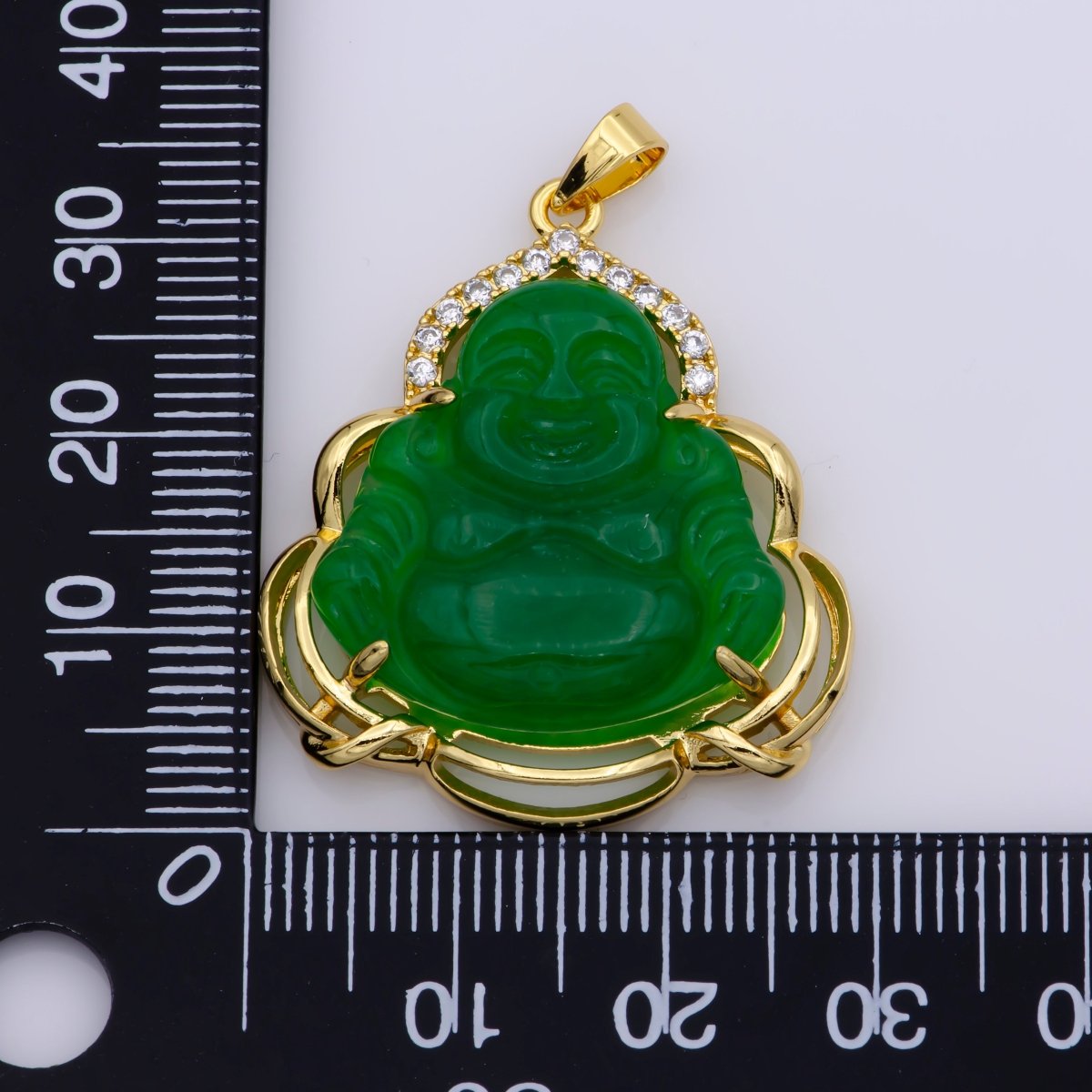 Blue Purple Red Pink Jade Buddha Pendant 18k Gold Filled Bezel