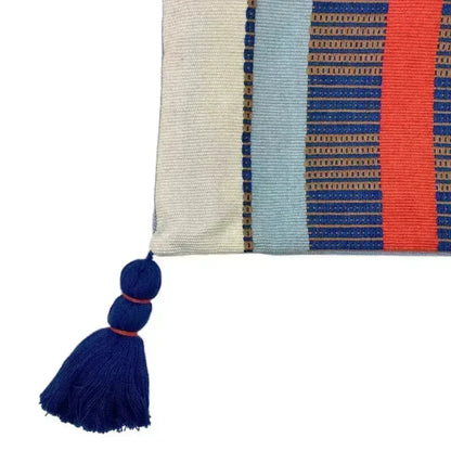 White Striped Backstrap Clutch