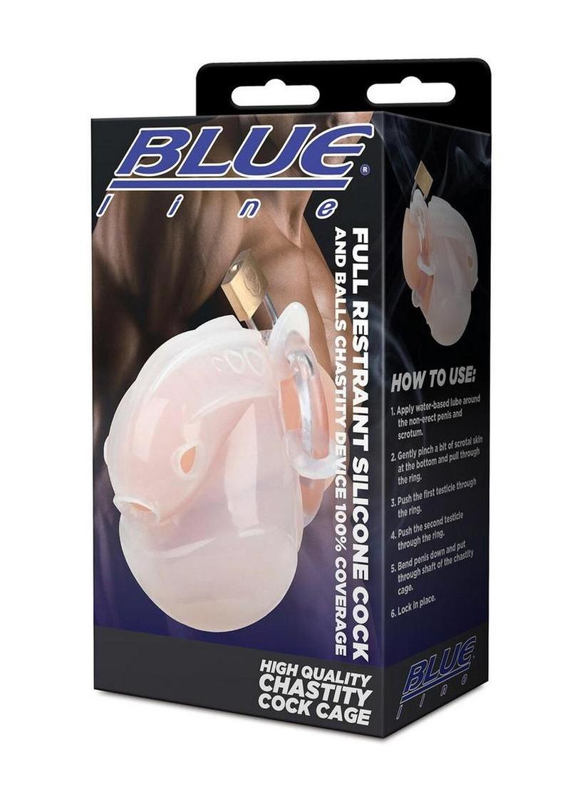BlueLine Full Restraint Cock and Balls Chastity Device