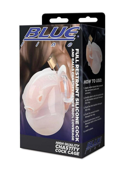 BlueLine Full Restraint Cock and Balls Chastity Device