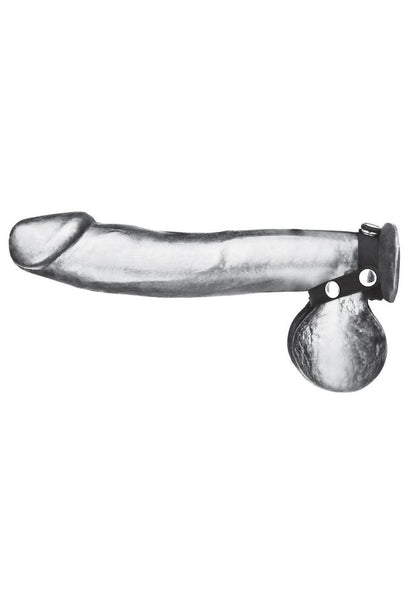 Blue Line Silicone T-Style Cock Ring with Adjustable Ball Divider