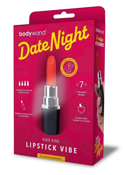 Date Night Kiss Kiss Lipstick Vibe Discreet Rechargeable Pleasure