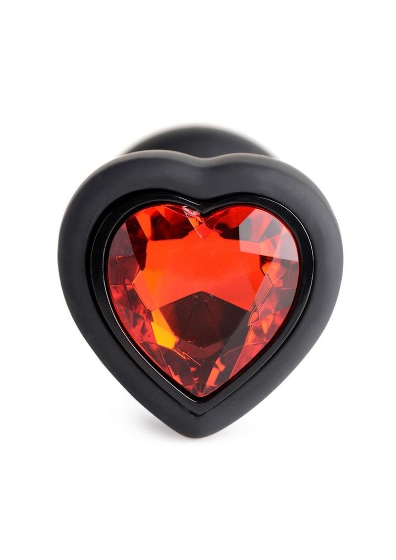 Booty Sparks 28X Vibrating Red Heart Anal Plug