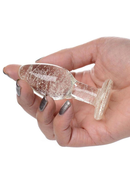Booty Sparks Glow in the Dark Glass Anal Plug