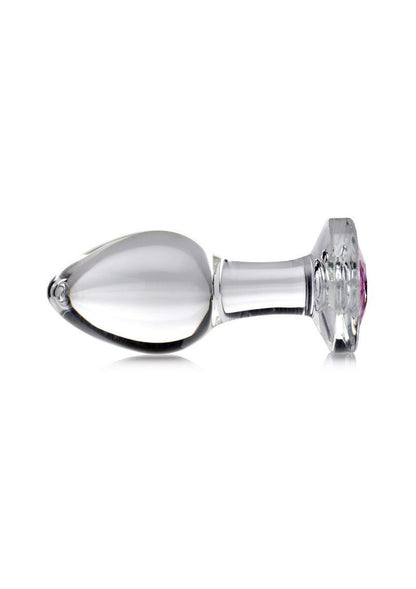 Booty Sparks Pink Gem Glass Medium Anal Plug For Pleasure