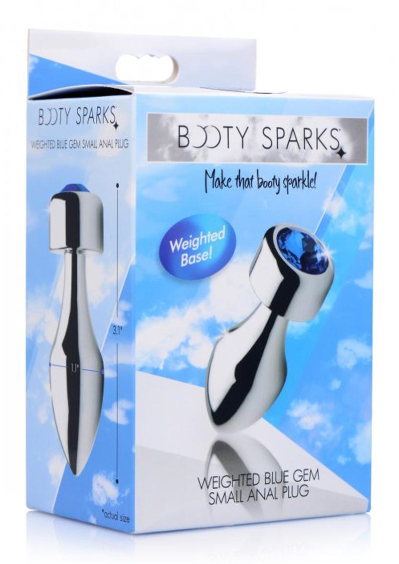 Booty Sparks Weighted Blue Gem Anal Plug