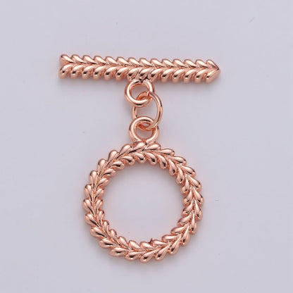Braided Toggle Clasp Gold / Black / Rose Gold / Silver For DIY Jewelry Making Necklace Bracelet Anklet Supplies L-108~L-111