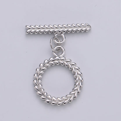 Braided Toggle Clasp Gold / Black / Rose Gold / Silver For DIY Jewelry Making Necklace Bracelet Anklet Supplies L-108~L-111