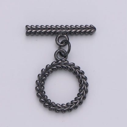 Braided Toggle Clasp Gold / Black / Rose Gold / Silver For DIY Jewelry Making Necklace Bracelet Anklet Supplies L-108~L-111