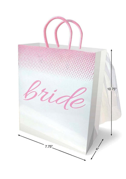 Elegant Bride Veil Gift Bag in White And Pink for Bachelorette Parties