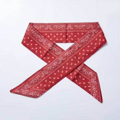Brown Leaf, Red, Blue 73mm Soft Faux Silk Bandana Scarf Necklace | WA-1758